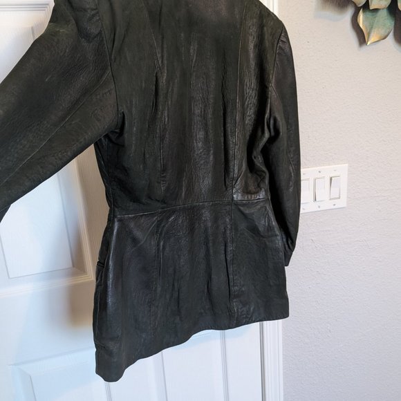 80s MILL VALLEY Banana Republic & SAFARI | Double Breasted LEATHER JACKET | M - Picture 7 of 14